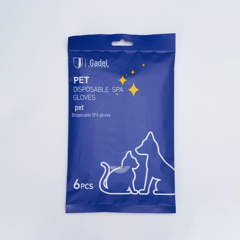 Pet Bath & Clean: Disposable Gloves & Special Wet Wipes for Cats & Dogs