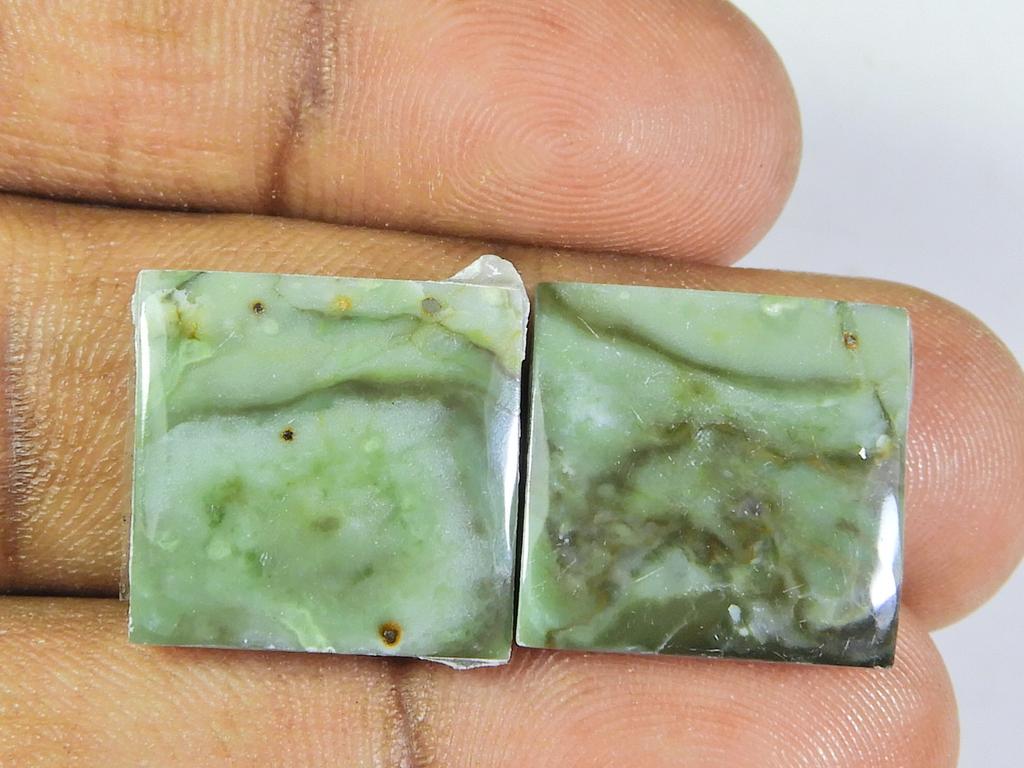 Natural Combo Jasper Matched Pair Octagon Cabochon Loose Gemstone 16X17X03MM SK-255