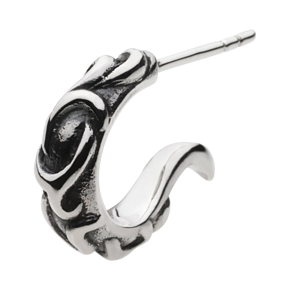 

Arabesque hoop earrings silver e0663 [Cenote] [925 accessories]