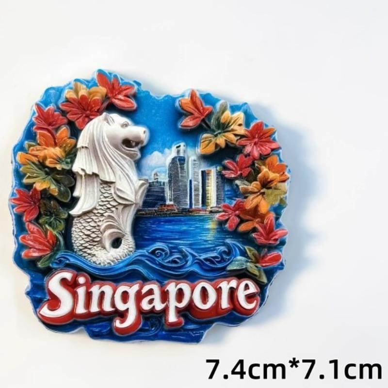 Singapore Fridge Magnets Gardens By the Bay Travel Souvenirs Merlion Sand Hotel Fridge Stickers Home Decor Birthday Gifts