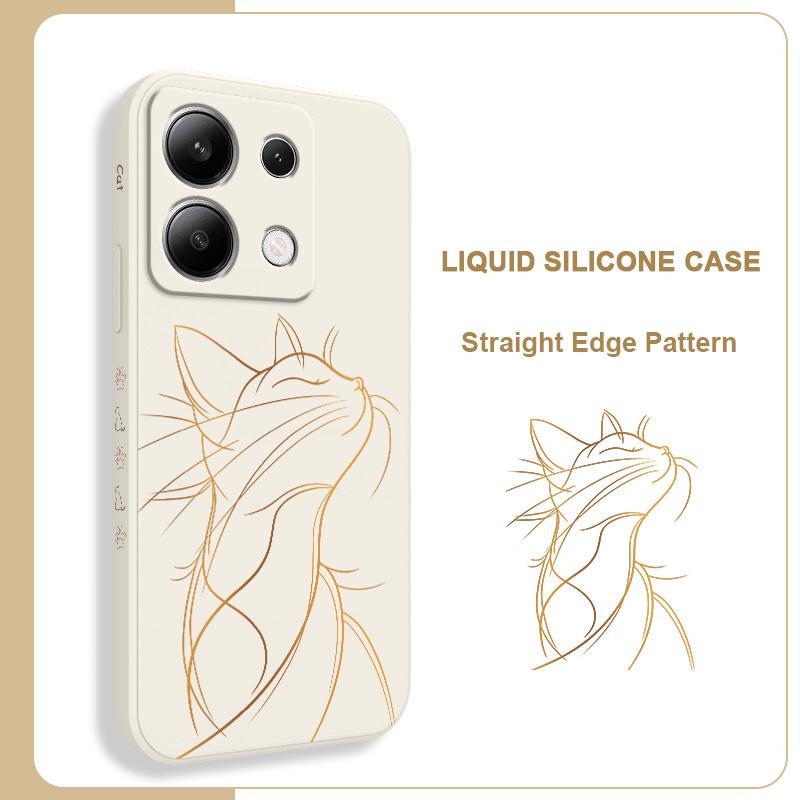 Husă Mândră Pisică Pentru Xiaomi Redmi Note 14 13 12 12S 11 11S 10 10S 9 9S Pro Plus 4G 5G Husă Silicon Lichid