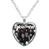 Tokio Hotel Anhänger Halskette Rockband Bill Kaulitz Musik Sänger Bild Glas Herzform Halskette Schmuck Charme Fans Geschenk
