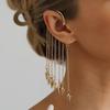 Metal Tassel Ear Cuff Non-pierced Design, Hot Girl Sexy Exaggerated Cone Ear Jewelry For Women