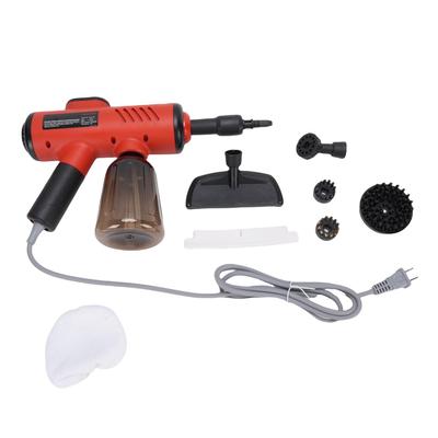 Handheld Steam Cleaner High Temperature Pressurized Steam Cleaning Machine with Brush Heads Digital Display Red
