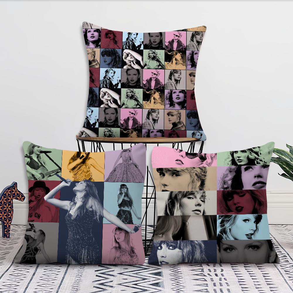 Případ na polštář Singer T-Taylor-S-Swift-ES T-TTPD Obývací pokoj Čelo postele Kancelářský polštář Ložnice Polštář Pohovka Čas na zdřímnutí Povlak na polštář