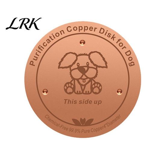 Pet Water Bowl Accessory Copper Disc Purification for Dog, 4-Inch Diameter Pure Disc, Slimy Scale Removal with 3-Point Support Dog Dispenser