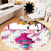 Trolls Printed Round Rug Carpet Chair Rug Area Rug Entryway Doormats,for Office Chair Living Room Bedroom Kitchen Room.