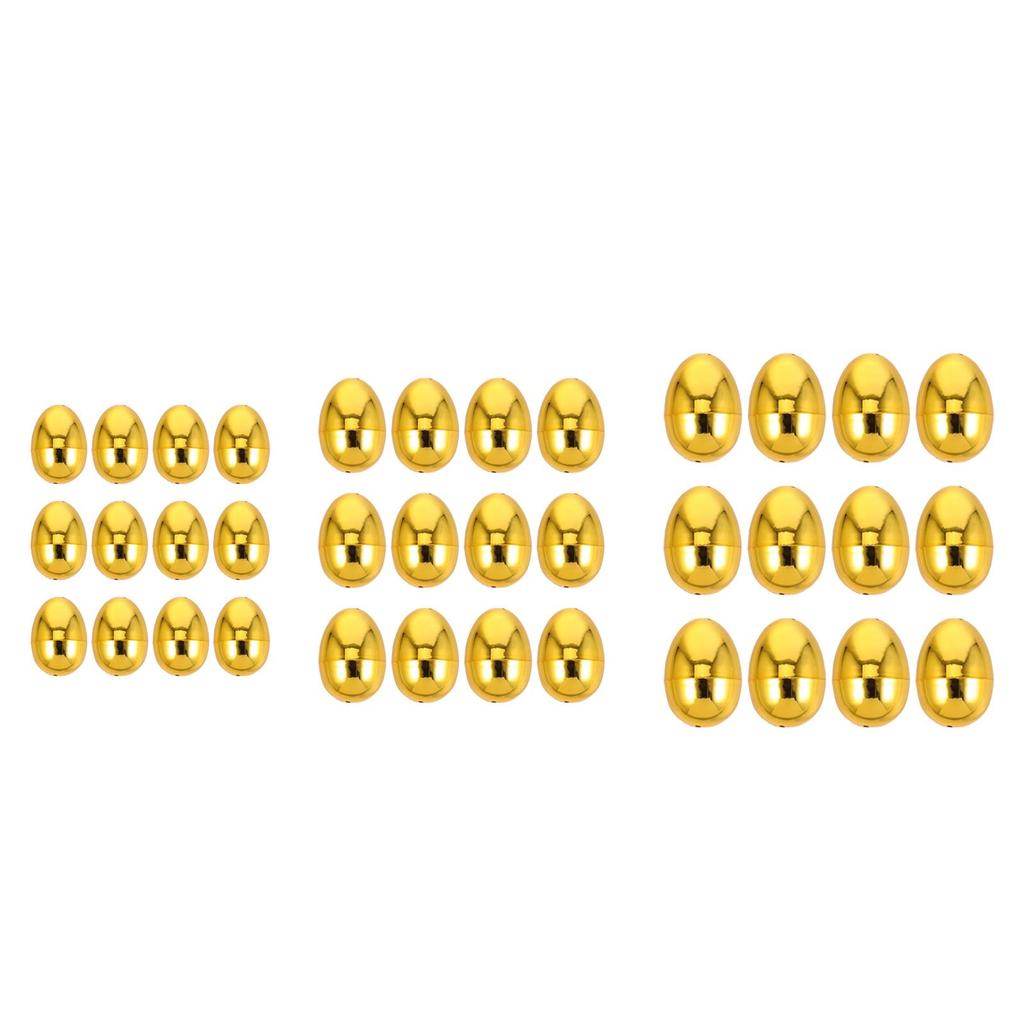 Goldenes Füllbares Ostereier Set Langlebiges PP Klassenzimmer Preis Schatzkiste Goodie Bag Füllmaterial für Jungen Mädchen