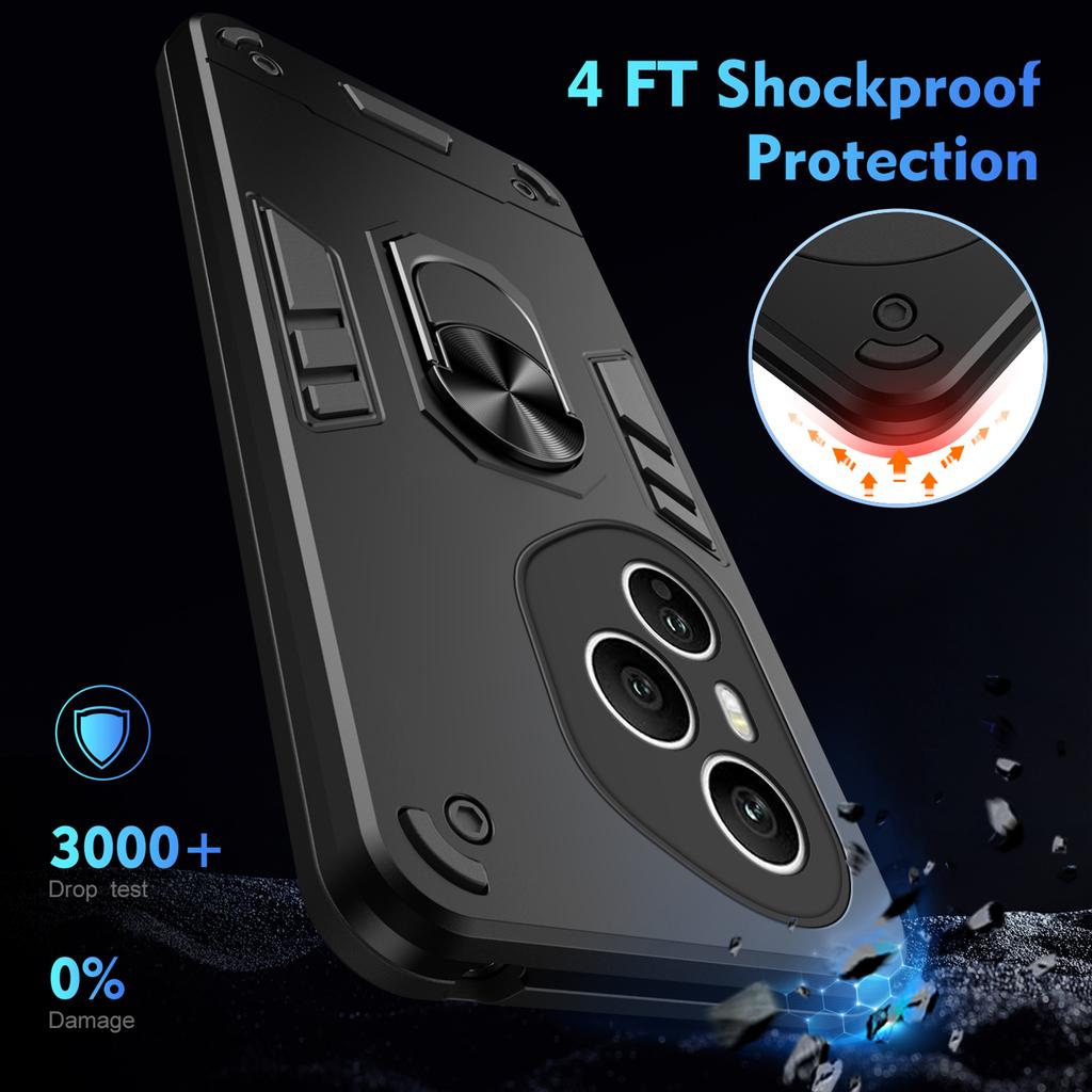 Military Armor Shockproof Case For Honor 400 Pro 400 Lite 400Pro 400Lite Protective Cover Ring Stand Holder Fundas Coque