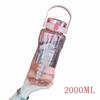 Water Bottle Outdoor Sports Water Bottle Plastic Fitness Water Bottle Extra Large Capacity Kettle with Double Straws