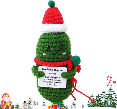 Mini Picles Fofos Engraçados de Natal Emocionais Crochê Páscoa Aniversário Natal Presente para Meninas Decoração de Festa
