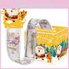 Theme Santa Claus Money Box Christmas Party Decor Bright Yellow Events Festive