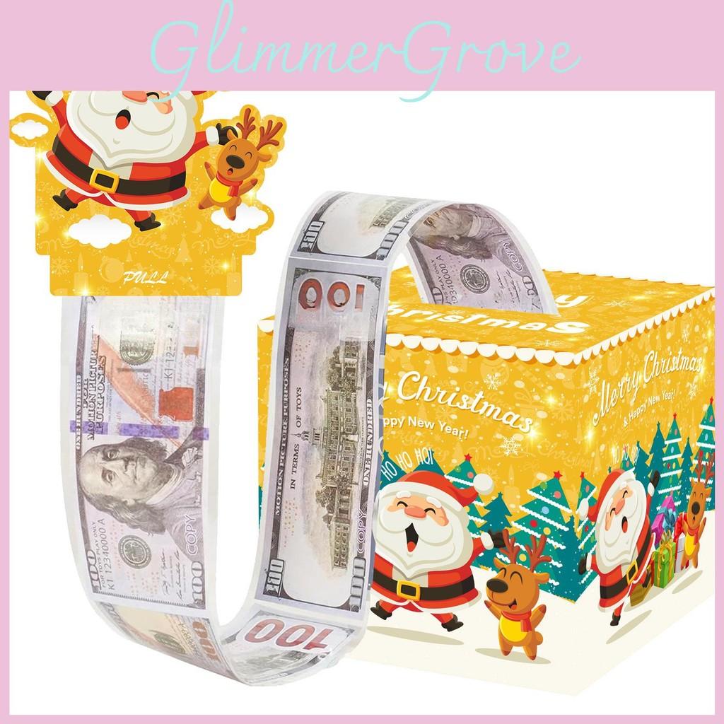Theme Santa Claus Money Box Christmas Party Decor Bright Yellow Events Festive