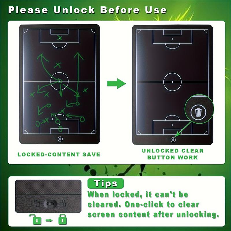 Tablette tactique d'entraînement de football et de basketball LCD 8,5/10 pouces, tableau marqueur électronique de stratégie pour entraîneur de football, entraînement sportif G