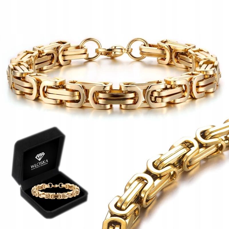 THICK BRACELET Silver Men' Bracelet Byzantine ROYAL + FREE