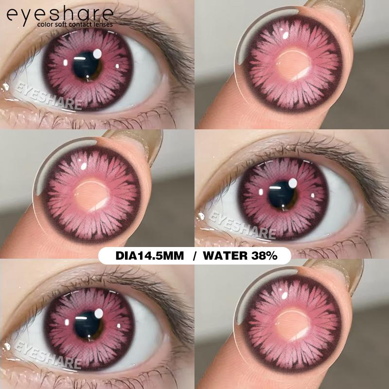 1 Pár Cosplay Farebné Kontaktné Šošovky Anime Modré Šošovky Fialové Oko Halloweensky Make-up Kontakt Ročné Ružové Krásne Zreničky