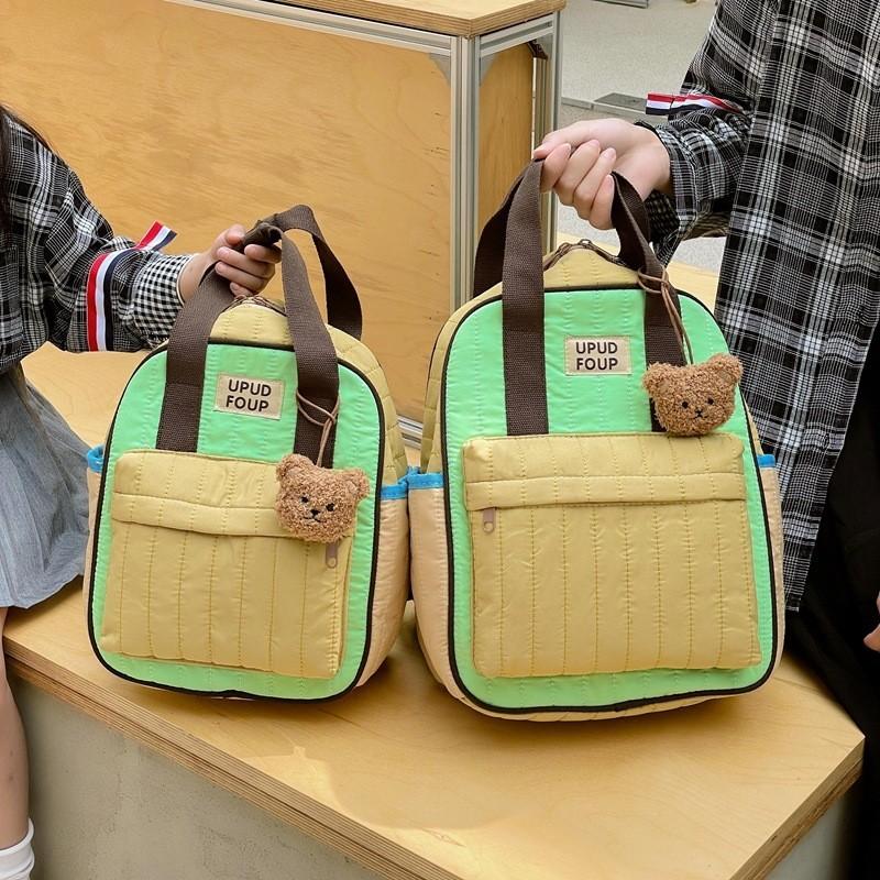 Stylish And Adorable Dual Color Children's Backpack With Breathable Nylon Material