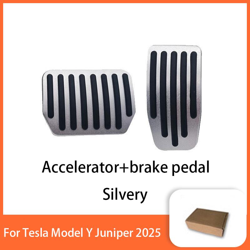 

For Tesla Model Y Juniper 2026 Upgrade Foot Pedal Pads Non-slip Accelerator Brake Rest Performance Aluminum Mats Accessories