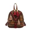 Schoolbag Retro Ethnic Style Girls Small Backpack Fashion Fringed Design Trend Versatile Small Backpack Messenger Bag Multi-purpose Bag