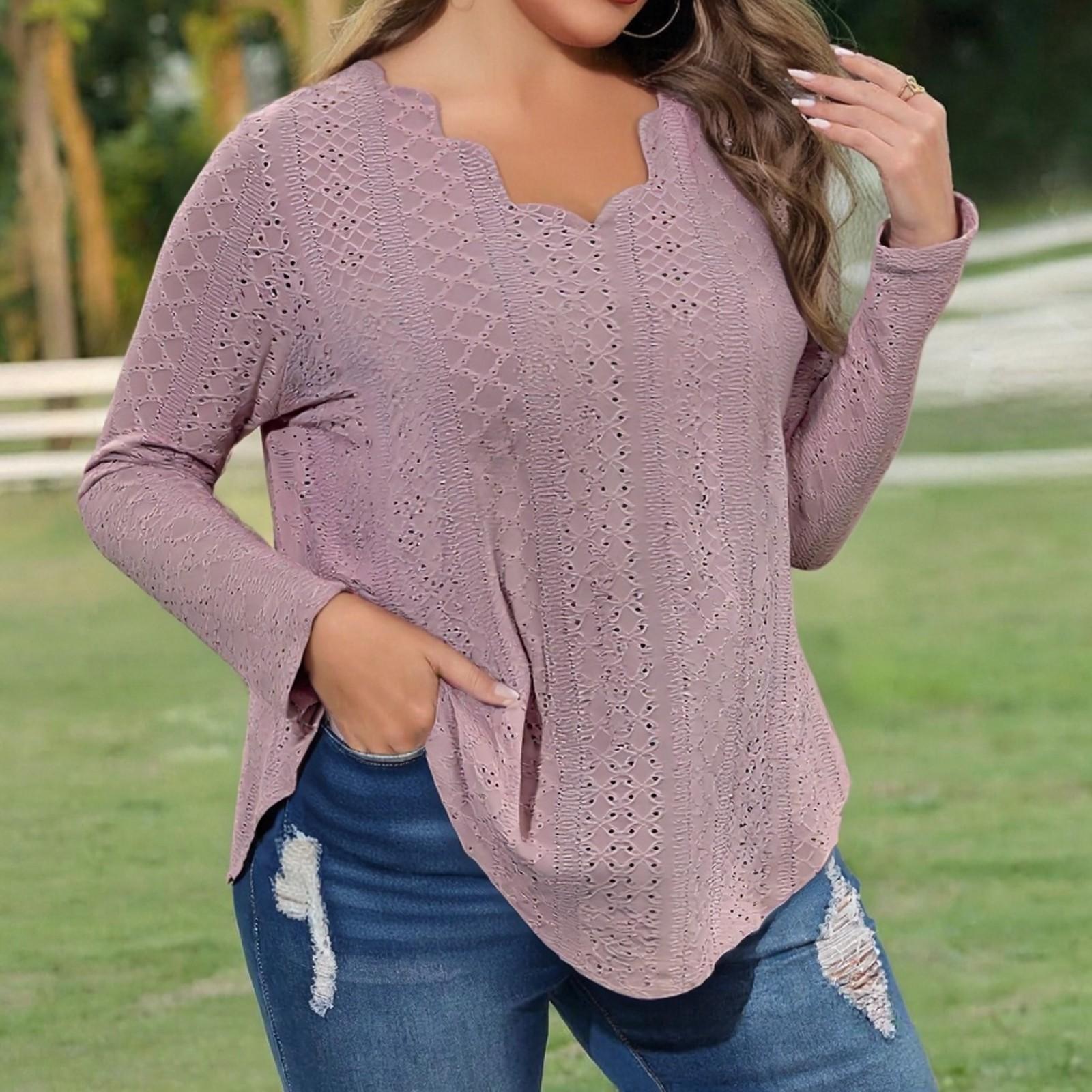 

Long Sleeve Shirts For Women Cute Shints Graphic Tees Blouses Casual Plus Size Basic Shints Pullover XXXXXL винний