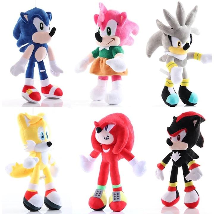 Sonic the Hedgehog and Friends 6-Piece Plush Toy Set, 28 Cm, Sonic and Friends Collection Gift