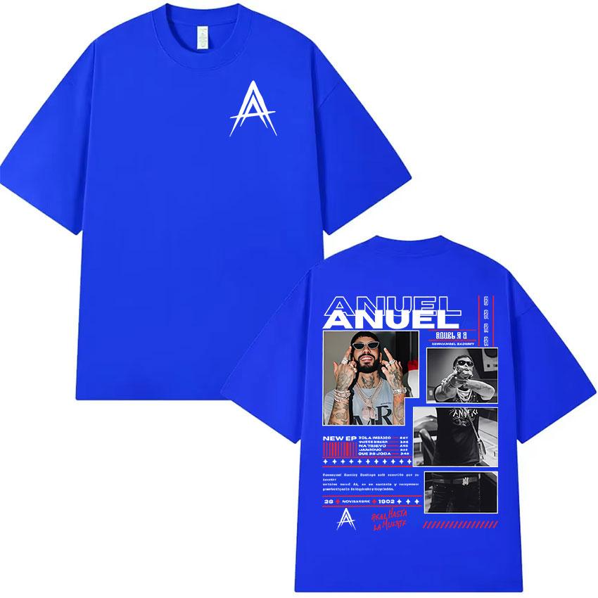 Rapper Anuel AA Album 2025 Graphic T Shirt Unisexs Hip Hop Gothic Retro Short Sleeve TShirts Clothing High Quality Cotton Tshirt