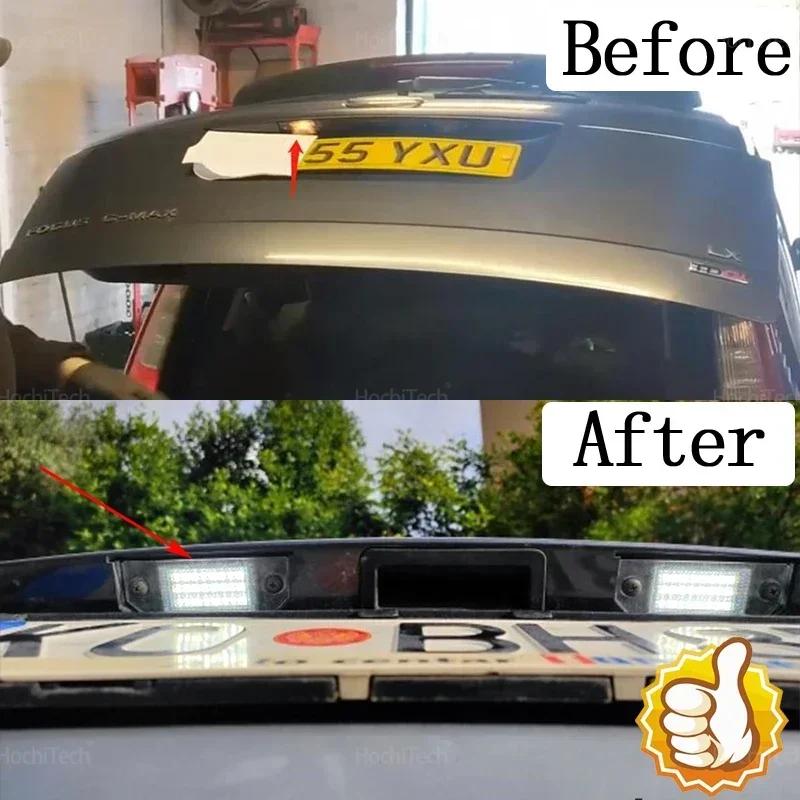 For Ford Focus 2 MK2 2003-2008 C-MAX 2PCS LED Car License Number Plate Light Car Rear LED SMD License Number Plate Light Lamp