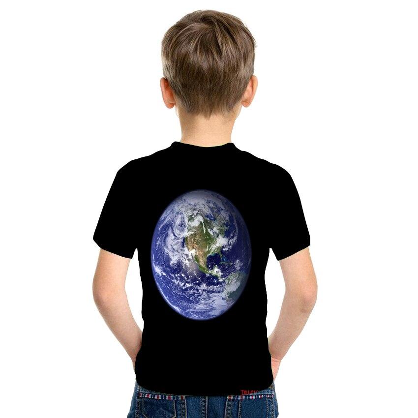 Letnia koszulka dziecięca kosmiczna gwiaździste niebo z nadrukiem 3d Harajuku Koszulka z krótkim rękawem