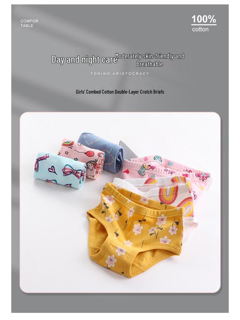 Barneundertøy 100% Bomull Europeisk og Amerikansk Stil Jenters Trekanttruser