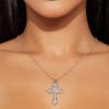 Diamond Cross Necklace Personalized Alloy Pendant Light Luxury Niche Versatile Jewelry Women's Necklace