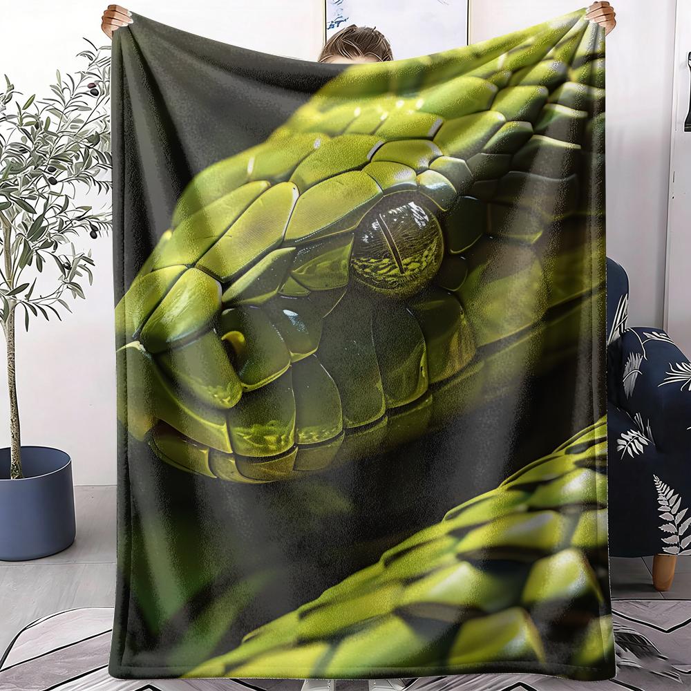 Snake Throw Soft Flannel AC Blanket Lightweight Summer Nap Throw Cozy  Blanket for Sofa Bed Travel Home
