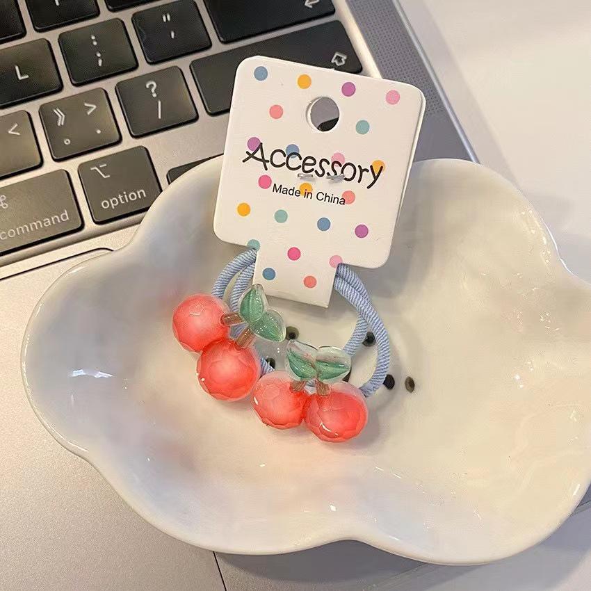 Fruit-Themed Mini Hair Ties for Little Girls – High Elasticity Rubber Bands