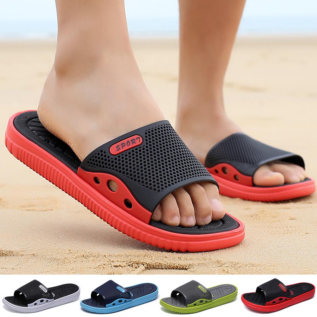 Buy Mens Summer Anti Skidding Beach Shoes Home Fashion Slippers at