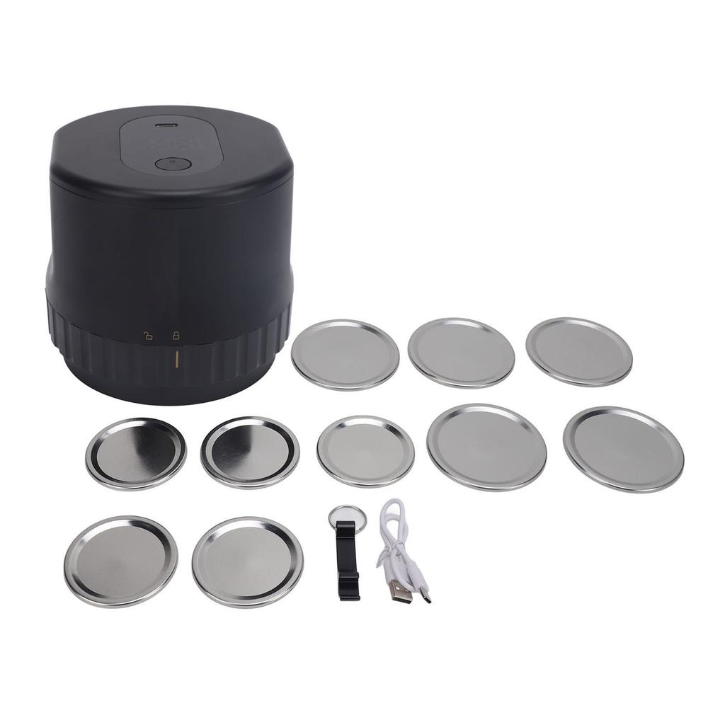 Electric Jar Vacuum Sealer Portable Fully Automatic Rechargeable Cordless Labor Saving 1200mah Jar Vacuum Sealing