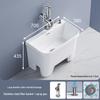 TLXT Home Utility Ceramic Mop Sink with Cabinet