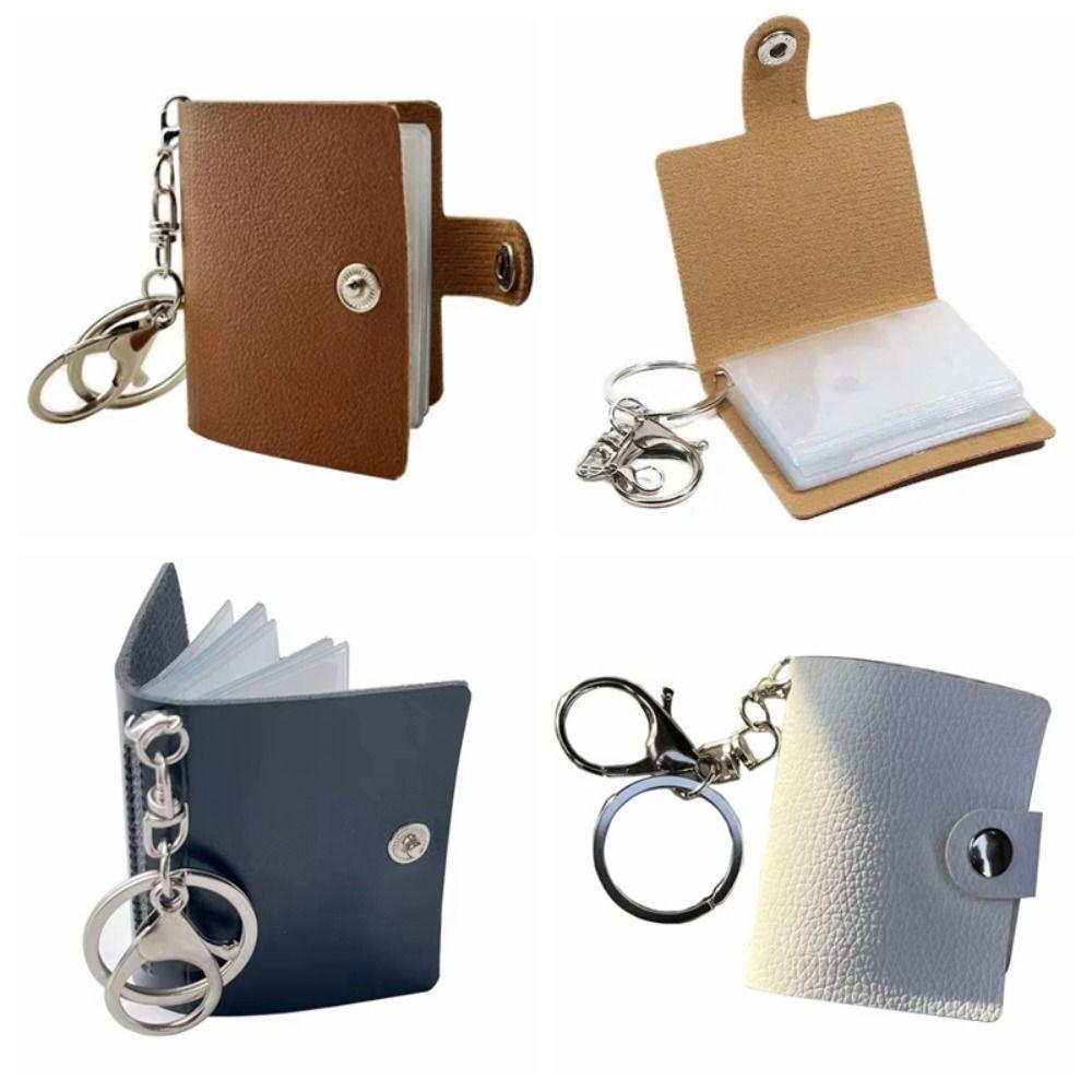 2 Inch Photo Album Keychain Backpack Keyring Photo Card Holder Portable Mini Photo Album  Bag Charm