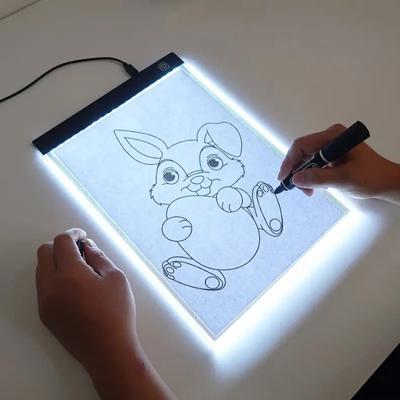 LED Zeichenkopierbrett 3-stufig dimmbares Tischbrett Animation Malen Lernspielzeug Geschenk Verstellbares Licht Notizblock Für Kinder