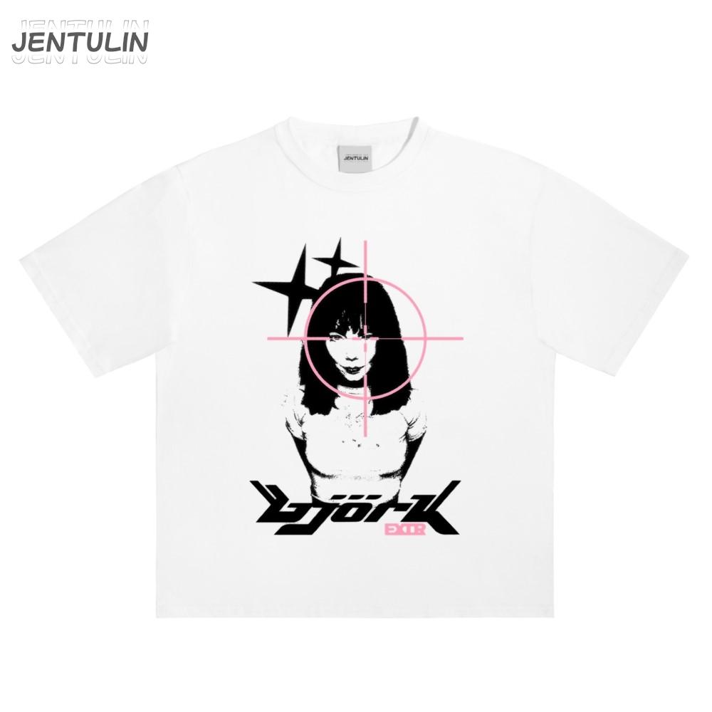 Harajuku Oversized Womens Clothing Face Graphic Y2k Tee Aesthetic Cotton Short Sleeve Tshirt Korean Fashion Streetwear Top Goth