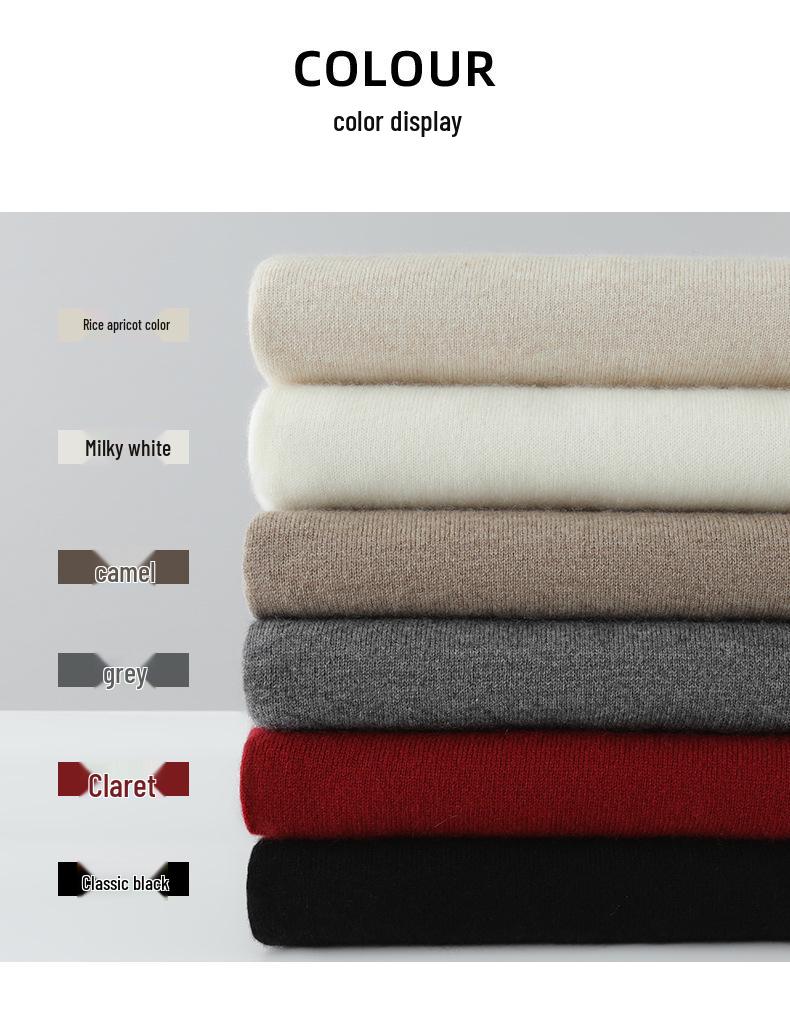 Women's Seamless Cashmere Hooded Sweater – Warm Autumn/Winter Knit Base Layer Hoodie