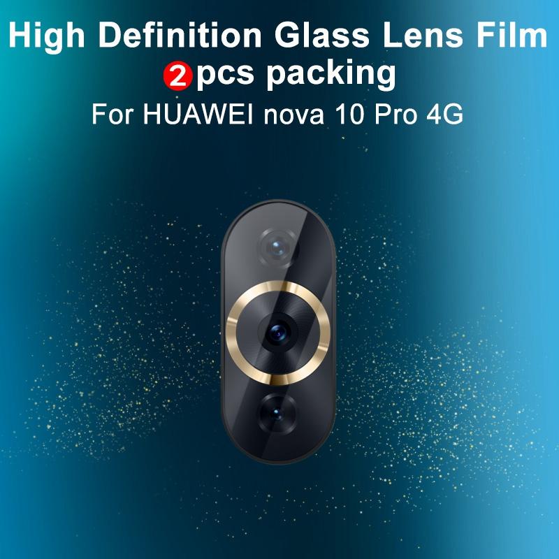 

IMAK 2Pcs/Set Camera Lens Protector for Huawei nova 10 Pro 4G,Wear-resistant HD Anti-bubble Tempered Glass Film Type A