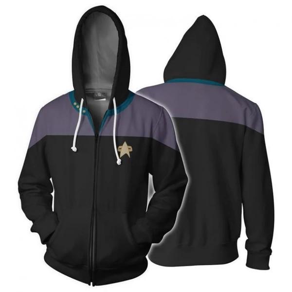 Discount Market Star Trek 3D Print Hoodie met Rits 4XL