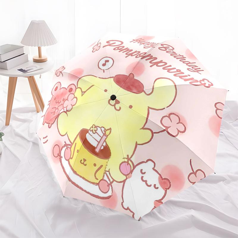 

1pc Pompompurin Birthday Celebration: Limited Edition Automatic Opening Umbrella with Foldable Design, Perfect for Fans, Travelers, and Everyday Use -