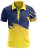 Stylish Geometric Short-sleeve Polo Shirt, Functional for Golf and Daily Casual Wear.