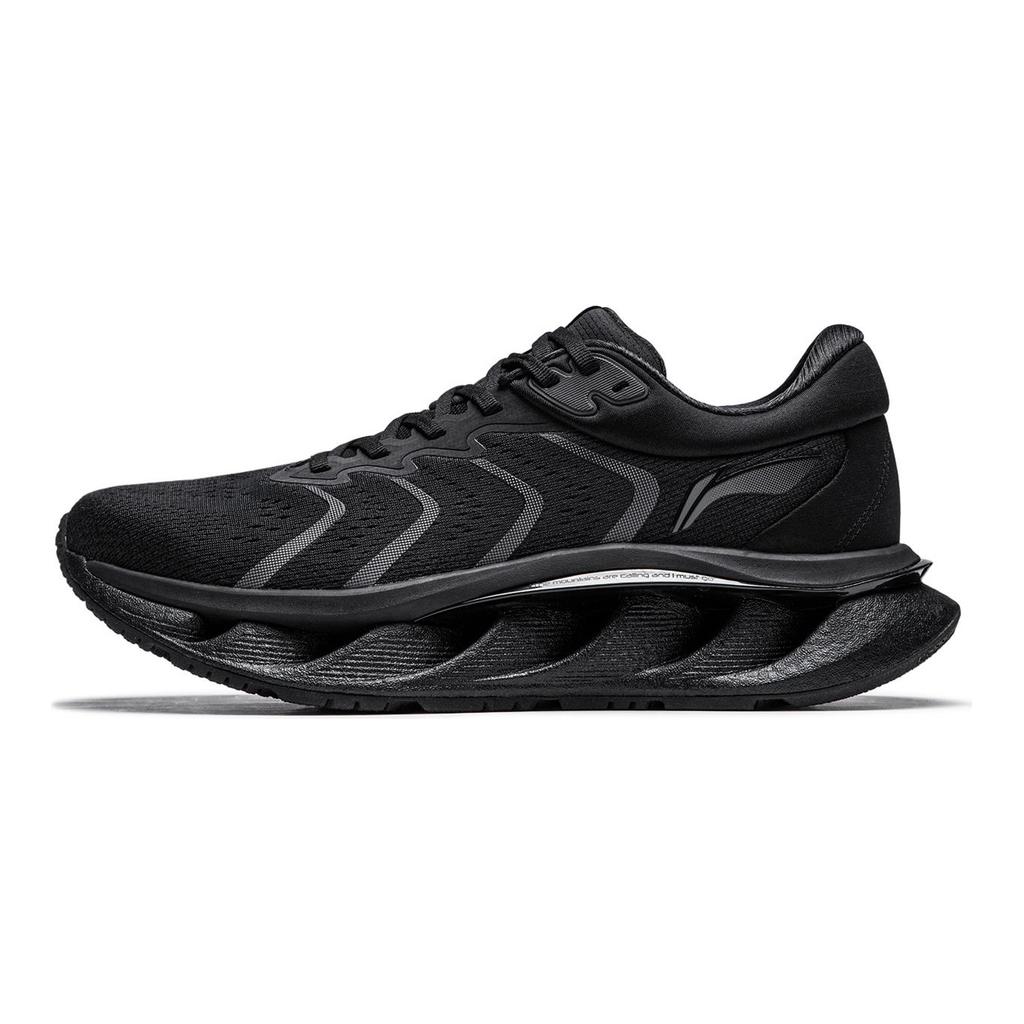 Li Ning Cushioning, Wear Resistant Low top Running Shoes Men's Black AZGU005-1