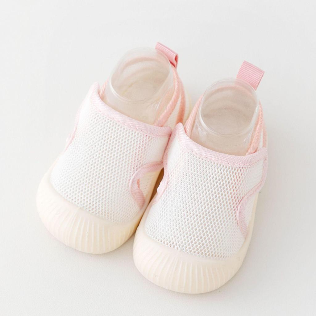 New Spring/Summer Breathable Non-Slip Baby Shoes with Soft Sole & Velcro Mesh Sandals