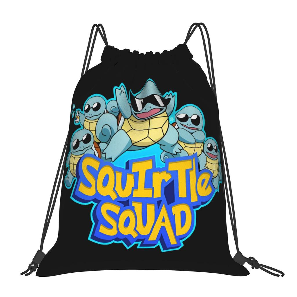 Custom S-Squirtles Drawstring Bags for Shopping Yoga Backpacks Women Men Cartoon Sports Gym Sackpack