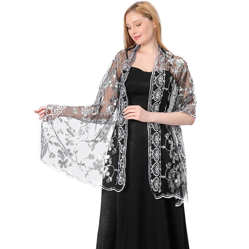 New sequin shawl Elegant shawl shopping, travel scarf