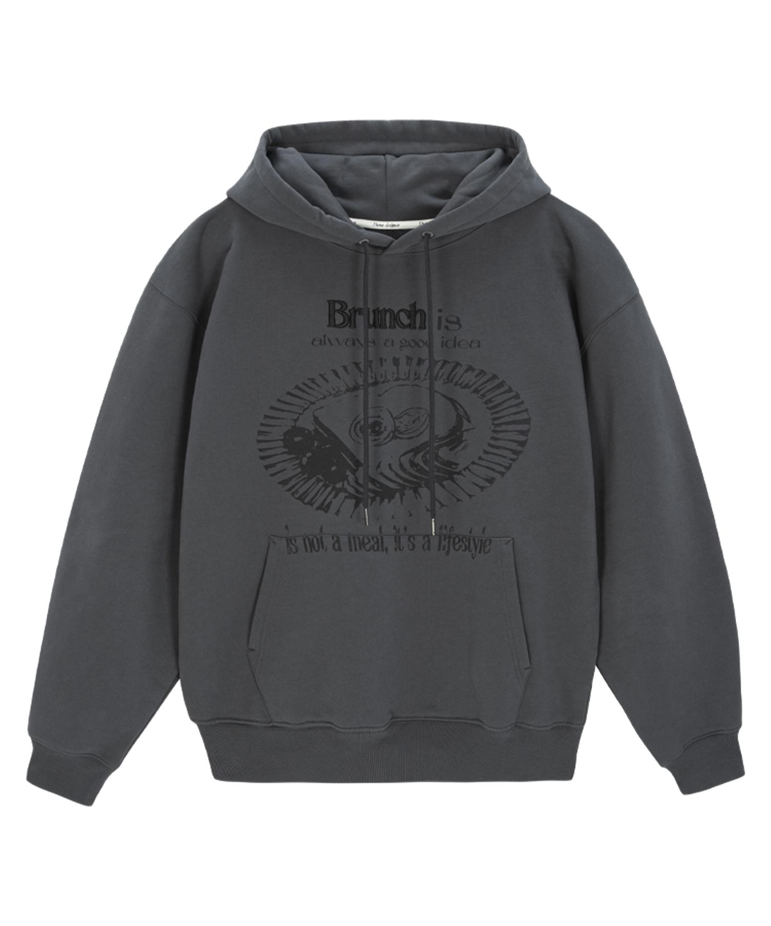 Divine Distance Mono Brunch Hoodie [Charcoal] L