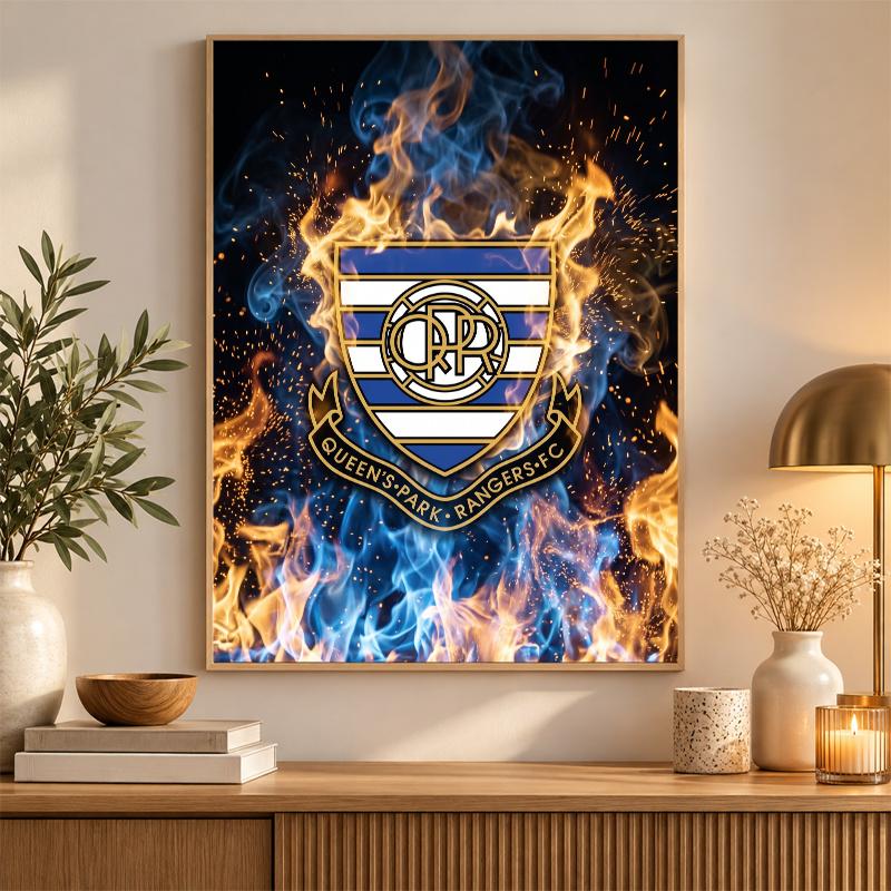 Queens Park Rangers Football Diamond Painting Kit 5D Full Drill DIY Diamond Mosaic Wall Art Home Decor