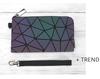 Pochette Geometrica Floreale Iridescente da Donna Luminosa - Tendenza, Cambia Colore, alla Moda con Zip